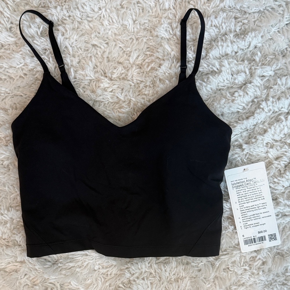 Lululemon Athletica Black Camisole Top